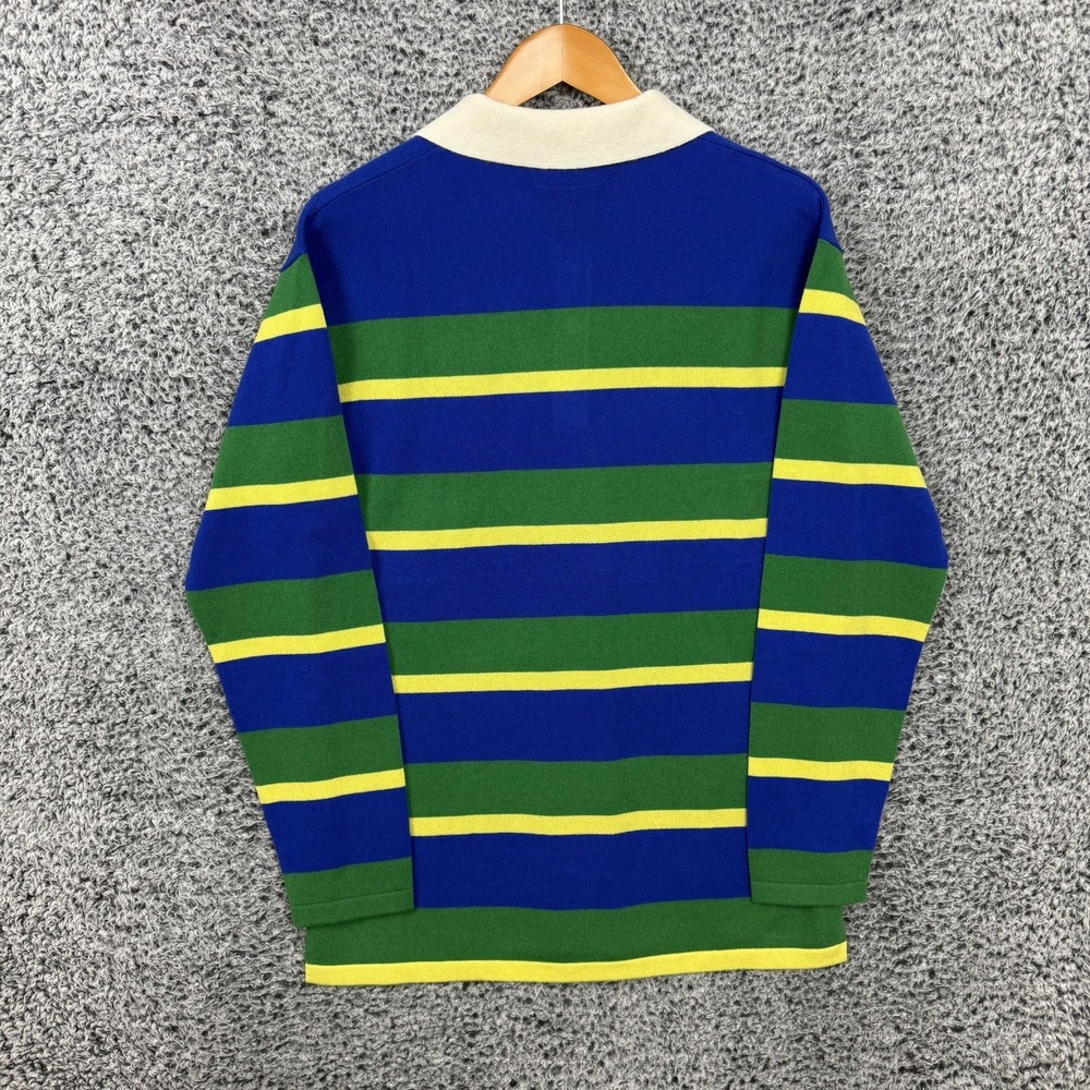 Guest In Residence Sweater Mens Small Striped Rugby 100% Cashmere Knit Pullover - Picture 3 of 15